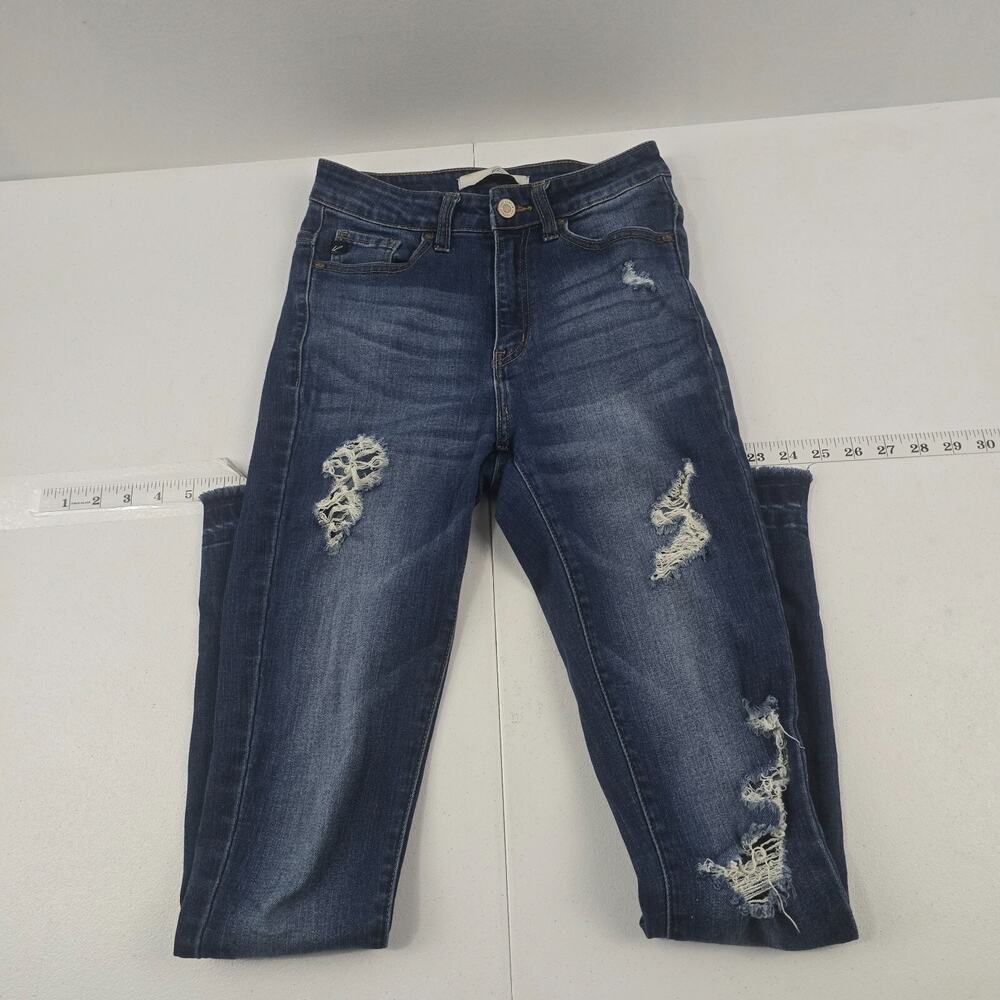 Kancan High rise hem‎ detail skinny slim jeans 5/26 womens 5589